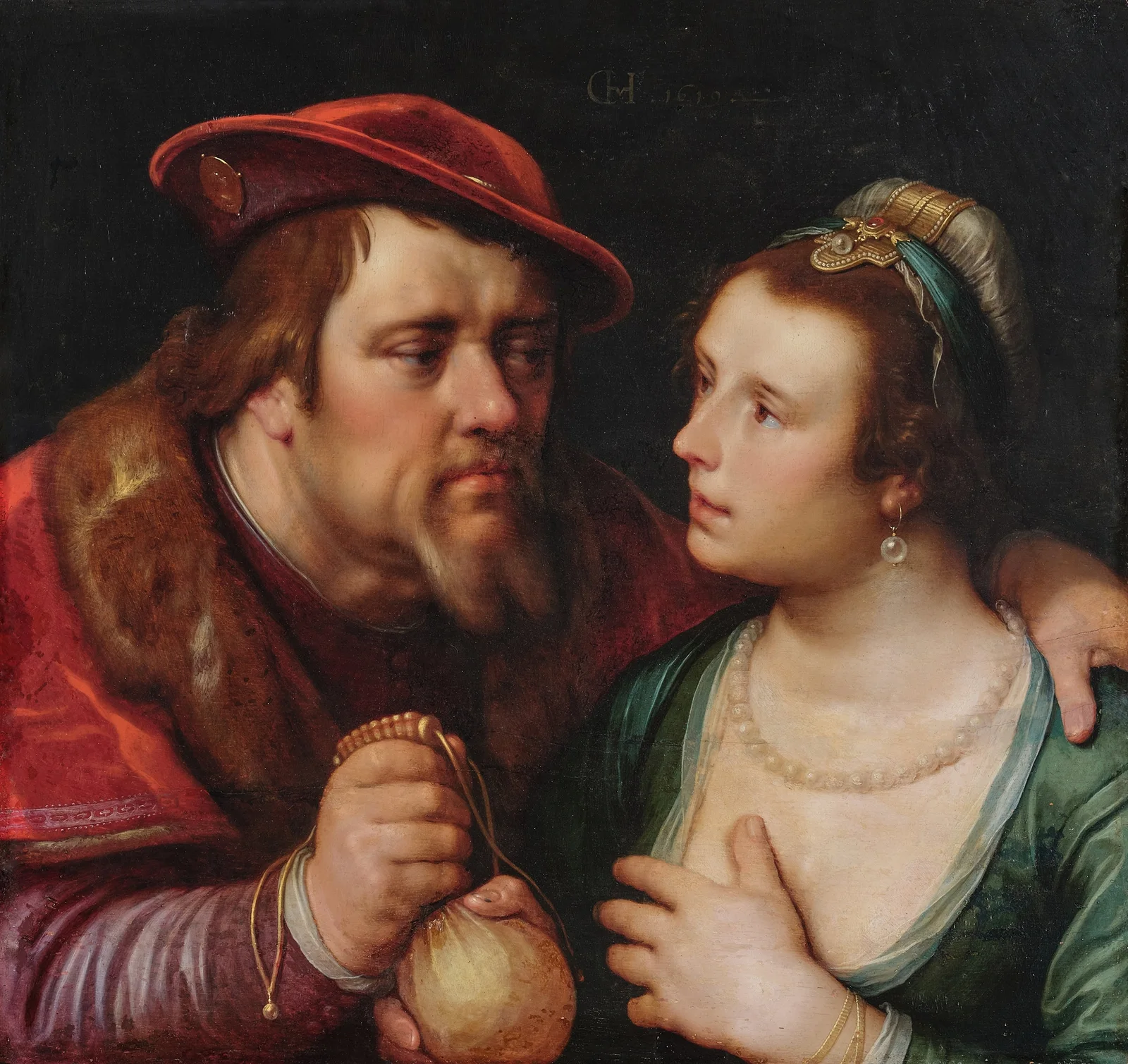 The Unequal Lovers av Cornelis Cornelisz Van Haarlem