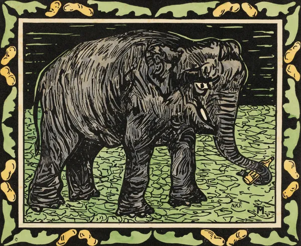 Elephant With Bottle av Theo van Hoytema