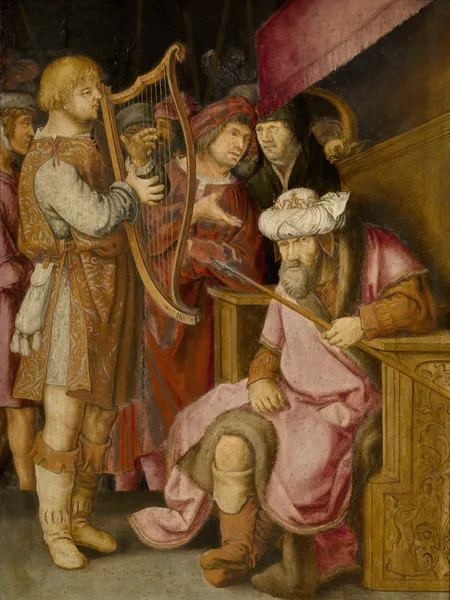 David Playing his Harp for Saul av Lucas Van Leyden