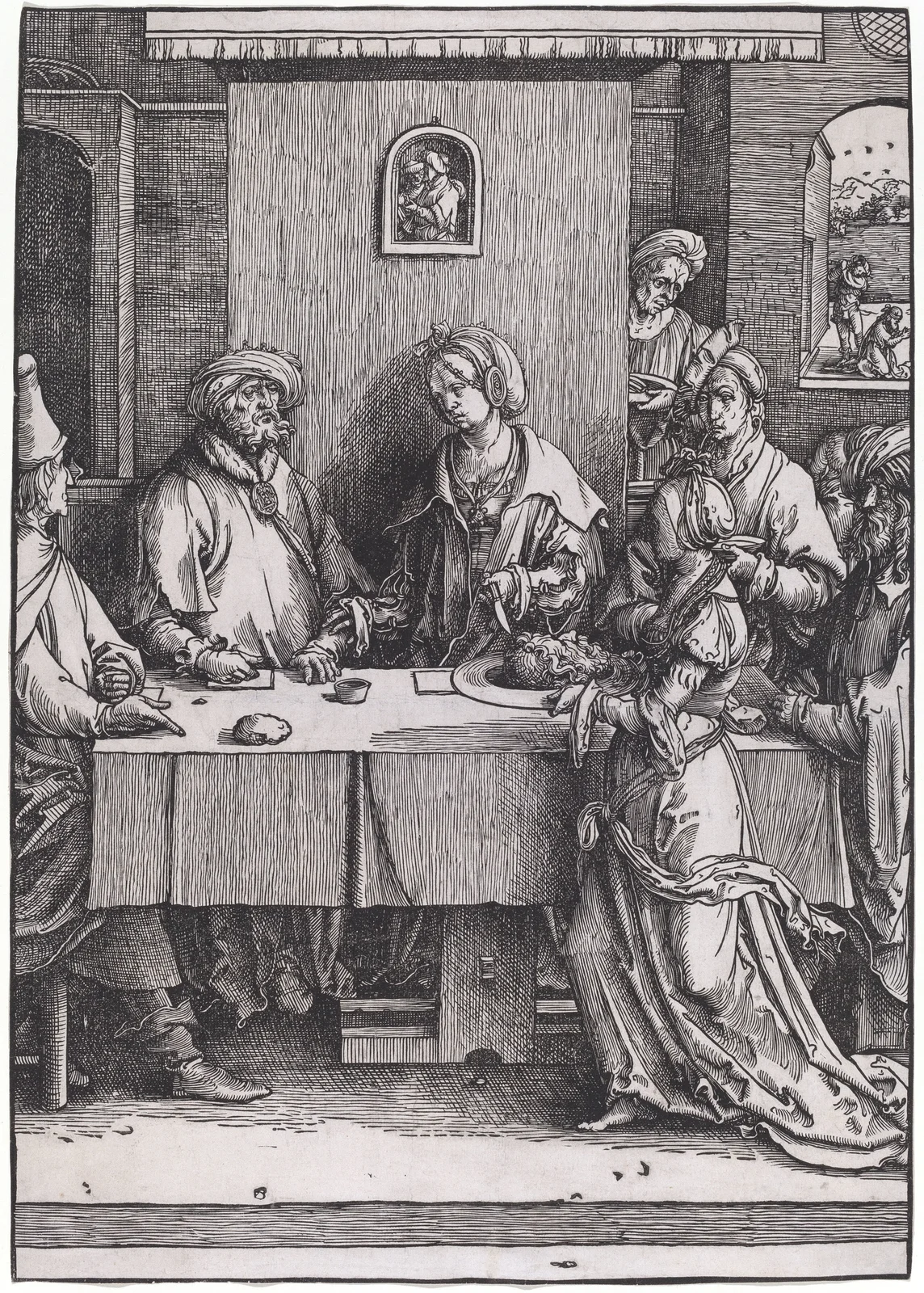 Herod and Herodias av Lucas Van Leyden