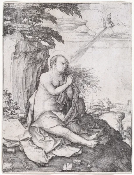 Saint Mary Magdalene in the Desert av Lucas Van Leyden