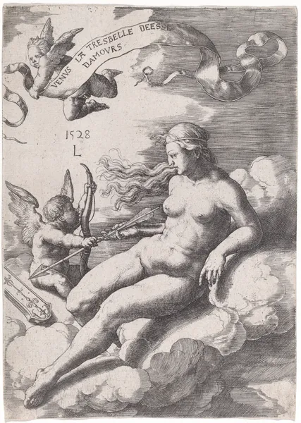 Venus and Cupid av Lucas Van Leyden
