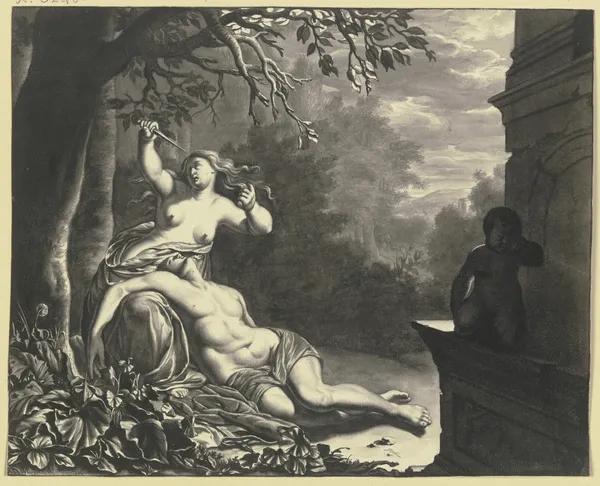 Pyramus and Thisbe av Willem Van Mieris