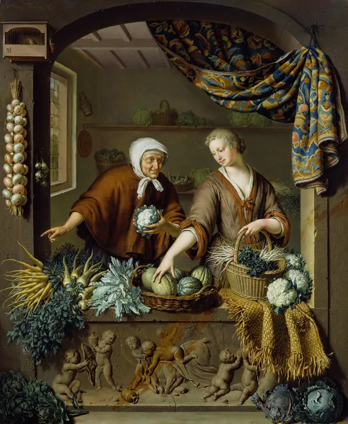The Greengrocer av Willem Van Mieris
