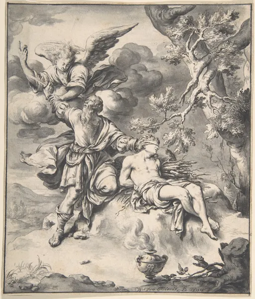 The Sacrifice of Isaac av Willem Van Mieris
