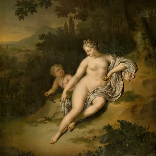 Venus with Cupido av Willem Van Mieris