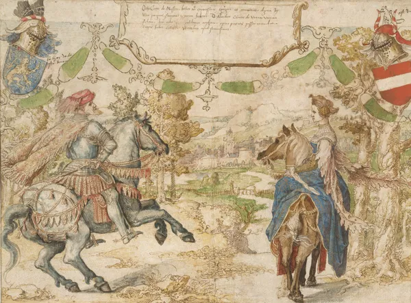 Otto, Count of Nassau and his Wife Adelheid van Vianen av Bernard van Orley