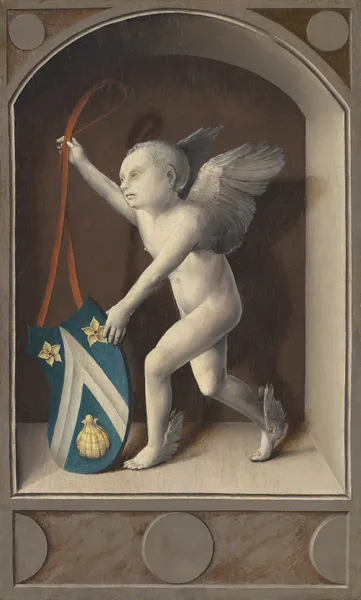 Putto with Arms of Jacques Coëne (reverse) av Bernard van Orley
