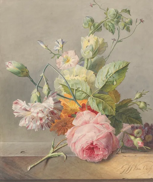Floral Still Life av Georgius Jacobus Johannes van Os