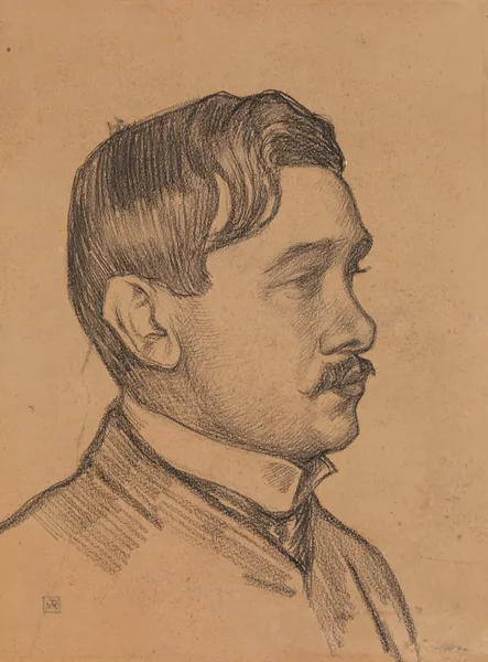 Portrait of Maurice Maeterlinck av Theo van Rysselberghe