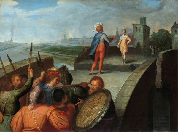 The Peace Negotiations between Julius Civilis and the Roman General Cerialis av Otto van Veen