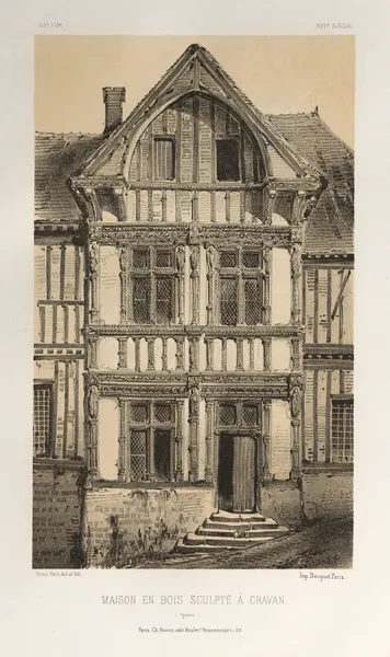 Maison En Bois Sculpte A Cravan (Yonne) av Victor Petit