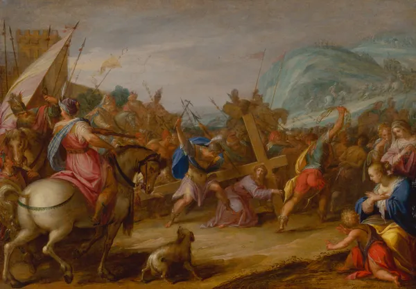 Carrying the cross av Hans von Aachen