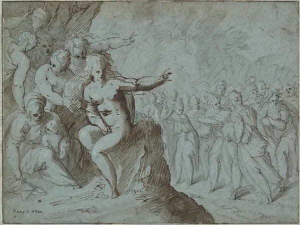 Mythological Scene av Hans von Aachen