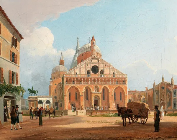 A view of the Basilica of Saint Anthony in Padua av Rudolf von Alt