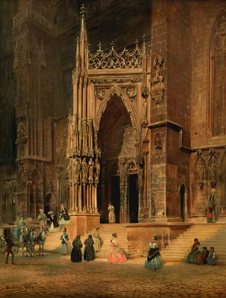 Der Regensburger Dom (Portal) av Rudolf von Alt
