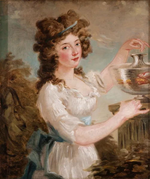 Young Lady with Goldfish av Carl Frederik von Breda