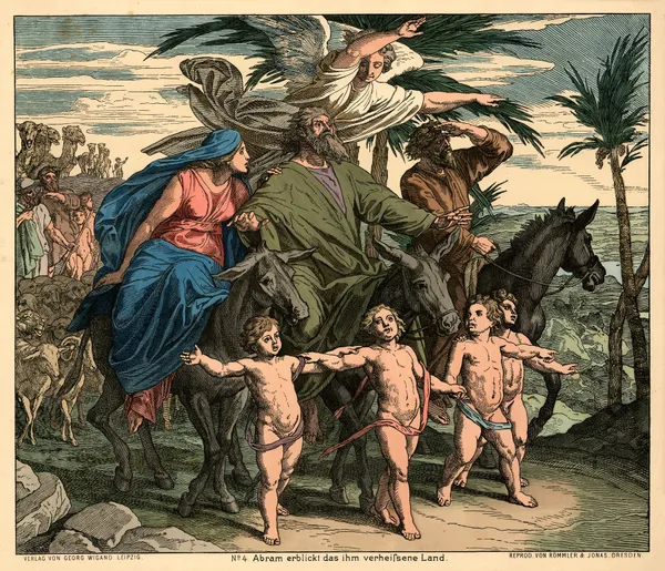 Abram erblickt das ihm verheissene Land (Abram beholding the promised land) av Julius Schnorr von Carolsfeld