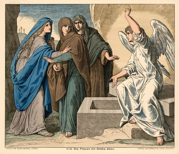 Die Frauen am Grabe Jesu (An angel declareth the resurrection of Christ) av Julius Schnorr von Carolsfeld