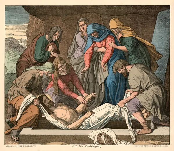 Die Grablegung (The burial of Christ) av Julius Schnorr von Carolsfeld