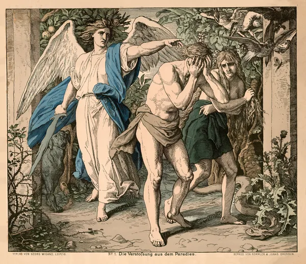 Die Verstosung aus dem Paradies (The Expulsion from Paradise) av Julius Schnorr von Carolsfeld