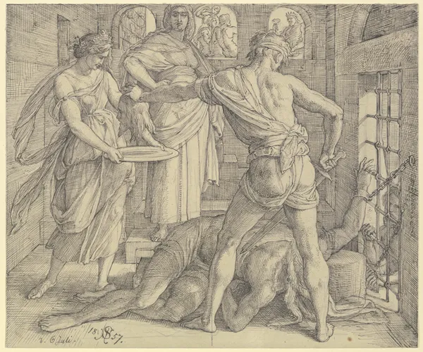 Enthauptung Johannis des Täufers av Julius Schnorr von Carolsfeld