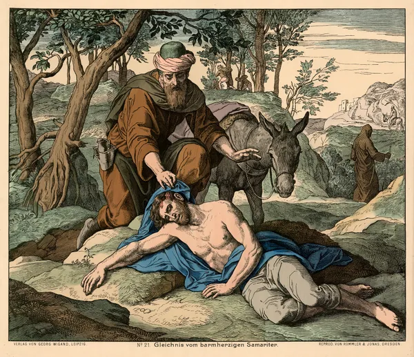 Gleichnis vom barmherzigen Samariter (The Parable of the Good Samaritan) av Julius Schnorr von Carolsfeld