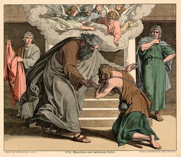 Glejchnjs vom verlorene Sohn (The parable of the Prodigal Son) av Julius Schnorr von Carolsfeld