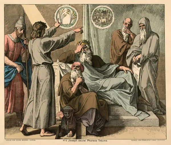 Joseph deutet Pharaos Traume (Joseph interpreting Pharaoh’s dream) av Julius Schnorr von Carolsfeld