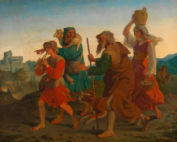Gang der Hirten zur Krippe av Joseph von Führich