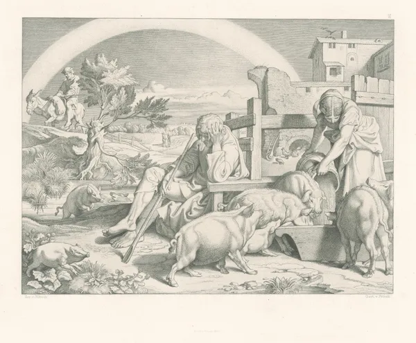 Pastier svíň av Joseph von Führich