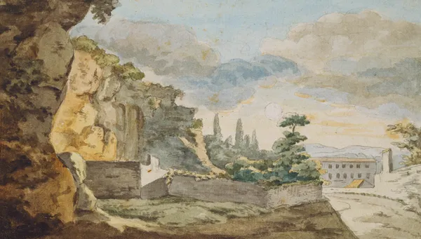 Abendstimmung am Muro Torto vor der Porta del Popolo in Rom av Johann Wolfgang Von Goethe