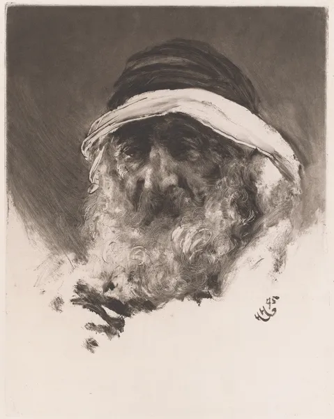 An Arab’s Head av Sir Hubert von Herkomer