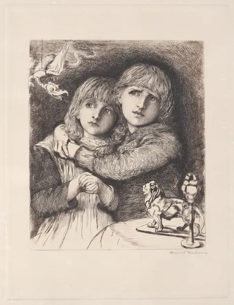 Babes in the Wood av Sir Hubert von Herkomer