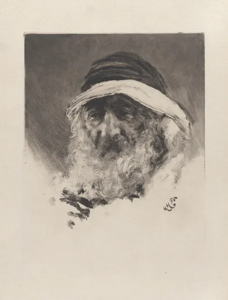 Study of an Arab Head av Sir Hubert von Herkomer
