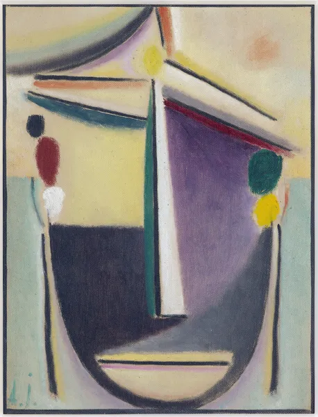 Abstract Head, Black-Yellow-Purple av Alexej von Jawlensky