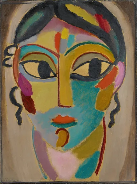 Mystical Head, Head Of A Girl (Frontal) av Alexej von Jawlensky