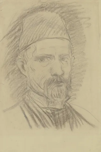Self-portrait av Hans Von Marées