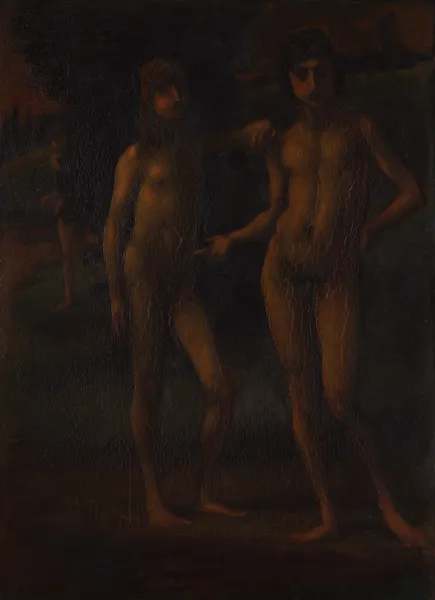 Youths in a Landscape (Two Youths) av Hans Von Marées