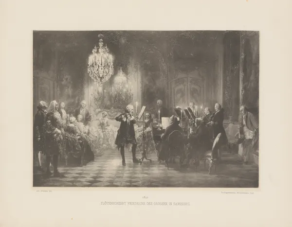 Flötenkonzert Friedrichs des Grossen in Sanssouci av Adolph von Menzel