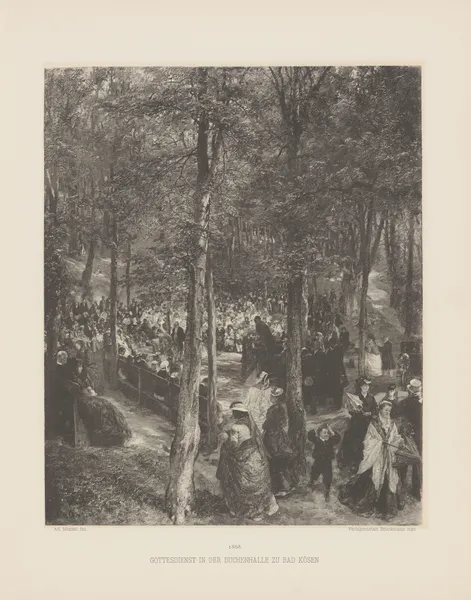Gottesdienst‎ ‎in‎ ‎der‎ ‎Buchenhalle‎ ‎zu‎ ‎Bad‎ ‎Kosen av Adolph von Menzel
