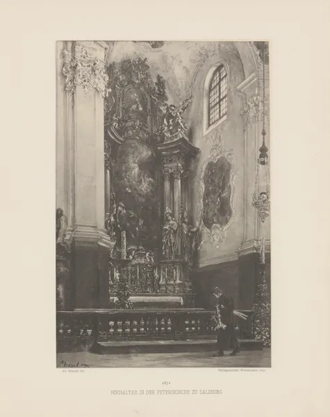 Hochaltar‎ ‎in‎ ‎der‎ ‎Peterskirche‎ ‎zu‎ ‎Salzburg av Adolph von Menzel