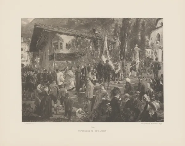 Prozession‎ ‎in‎ ‎Hof-Gastein av Adolph von Menzel