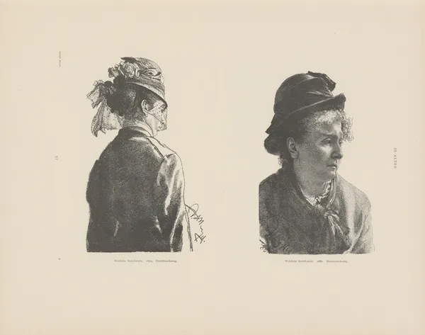 Weibliche‎ ‎Modellstudie, ‎1879; Weibliche‎ ‎Modellstudie av Adolph von Menzel