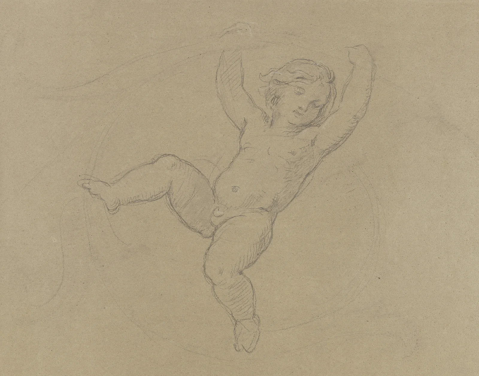 Putto between vines. av Moritz von Schwind