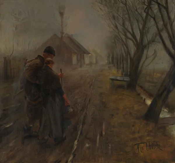 Gang nach Bethlehem (Schwerer Gang) av Fritz von Uhde