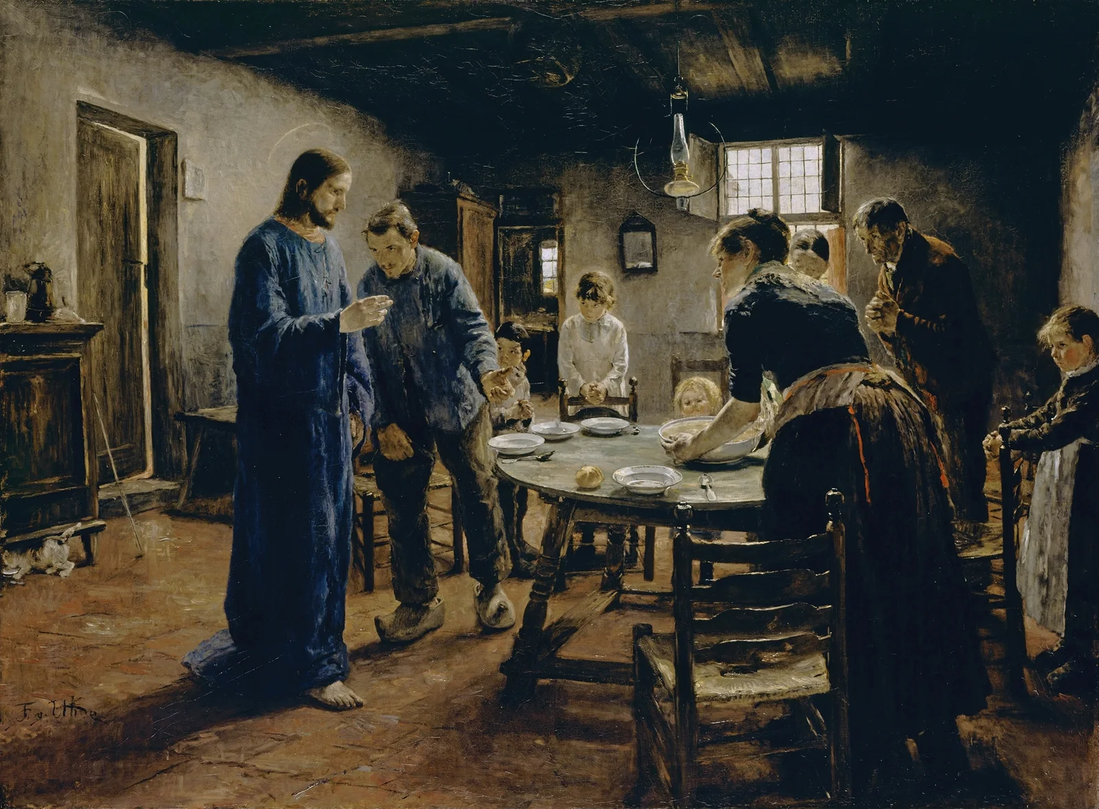 The Mealtime Prayer av Fritz von Uhde