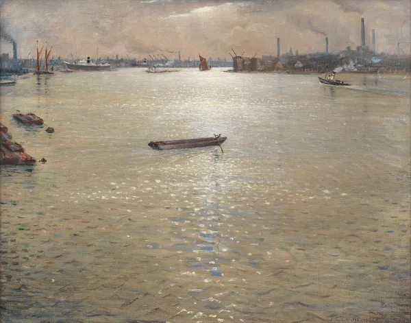 A Thames Landscape av Christopher R. W. Nevinson