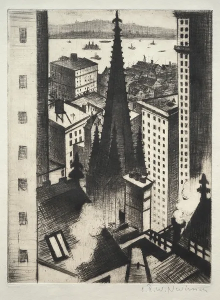 Temple of New York av Christopher R. W. Nevinson