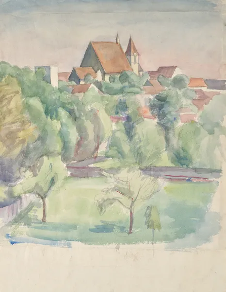Landschaft mit Kirche av Walther Gamerith